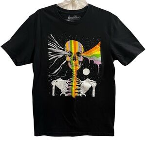THREADLESS T-SHIRT, Unisex Sz M, Black Short Sleeve Tee - Dark Side of Existence